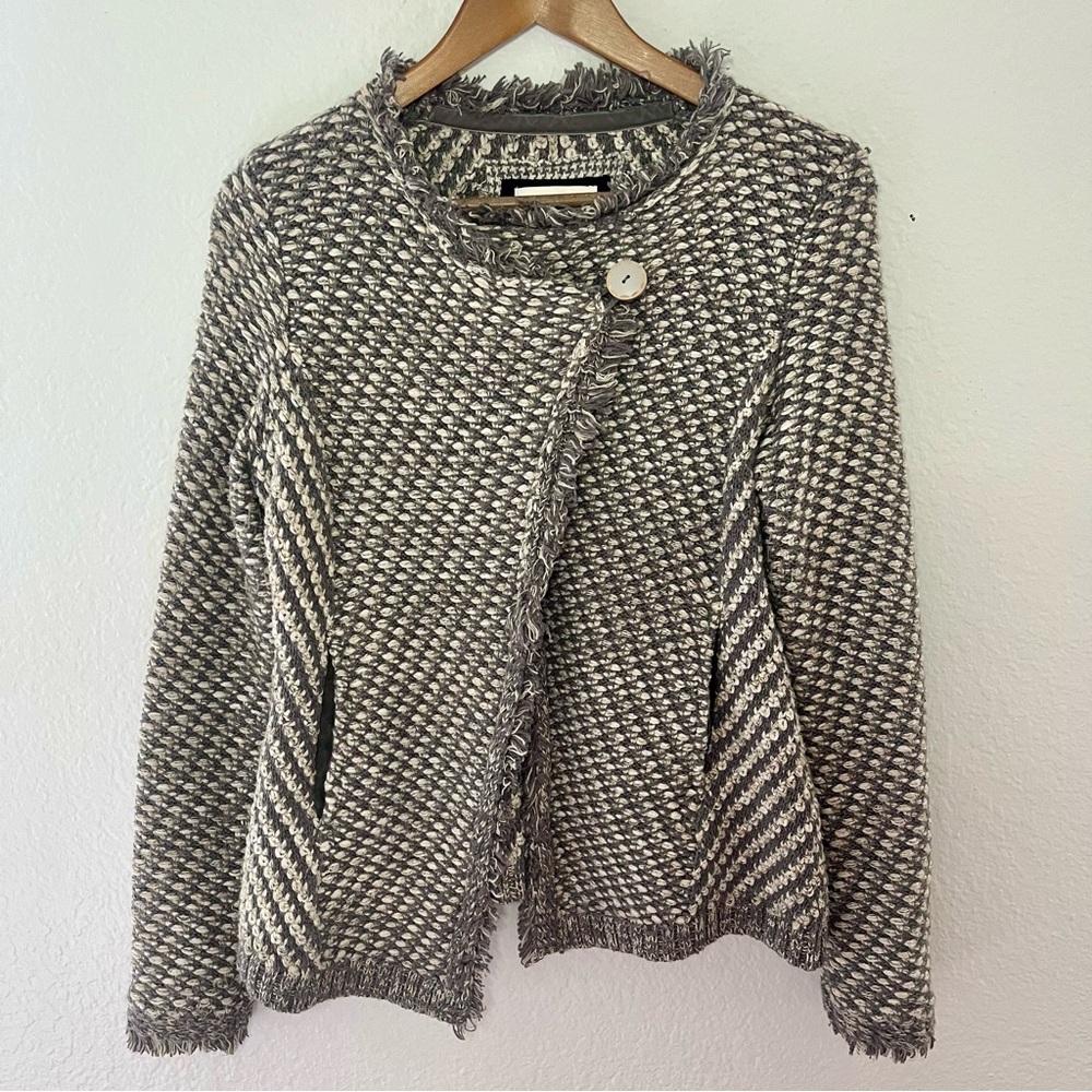 Anthropologie Angel of‎ the North Knit Wool Cashmere Cardigan Open Front Size M